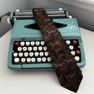 Paco Rabanne - Blue and red paisley horse motif tie